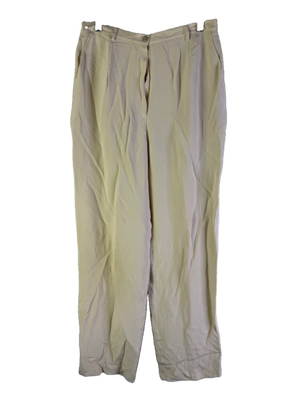 Deadstock Vintage 80s Silk Pants Pleated Flowy Gauzy Clean Girl Luxury
